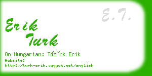 erik turk business card